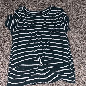 Stripe mini dress with cutouts